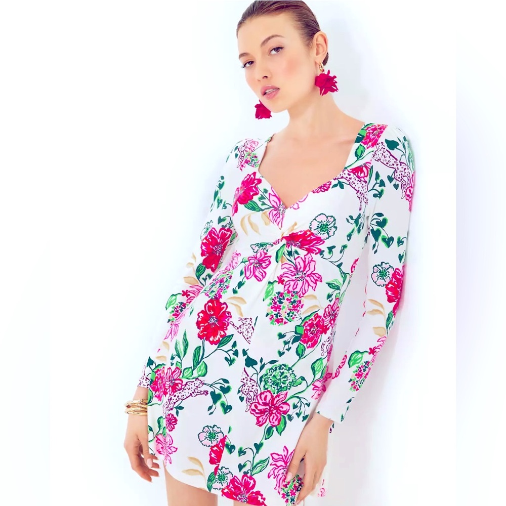 NEW Lilly Pulitzer Floral Pink and Green Dress